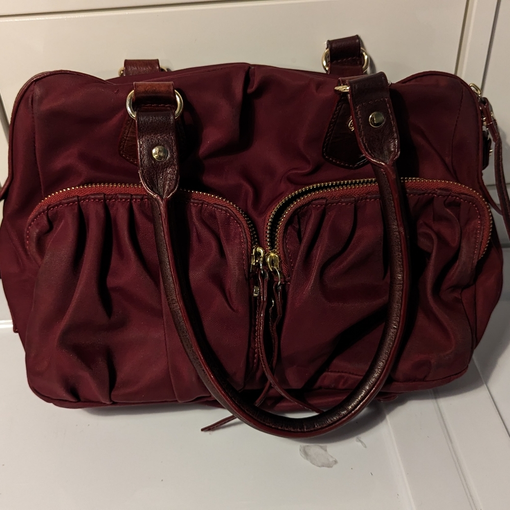 MZ Wallace Boysenberry Kate ii handbag with pouch